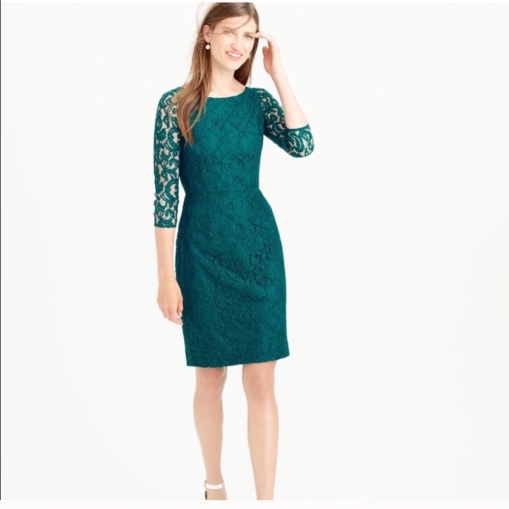 J.Crew lace dress- dusty shale